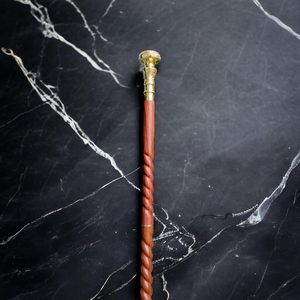 Canne de marche pour homme avec poignée en laiton antique, faite à la main, légère, style vintage, robuste et durable pour la mobilité - Product Image 5