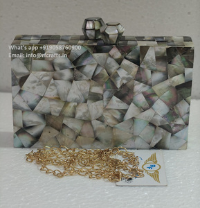 หรูหราที่ขายดีที่สุดแม่ของกระเป๋าโลหะมุกกระเป๋าปาร์ตี้กระเป๋ากระเป๋าถือในราคาขายส่งคลัทช์ตอนเย็นโดย RF CRAFTS - Product Image 2