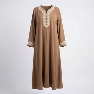 Abaya Modesta al por Mayor para Mujeres Musulmanas, Transpirable, de Alta Calidad, Personalizable, Servicio OEM, Ropa Elegante de Moda Islámica - Product Image 1
