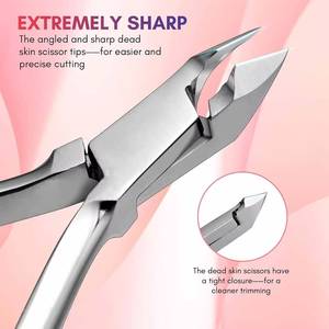 Coupe-ongles professionnel en acier inoxydable 12,5 mm à lame plate et pointe affûtée pour usage adulte - Product Image 4