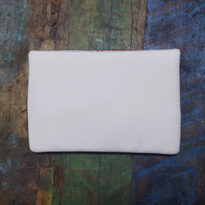 Pochette rectangulaire légère faite à la main en polyester ornée de fleurs perlées, avec chaîne détachable et broderie au point de croix - Product Image 6