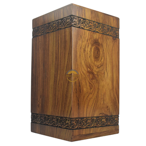 Ayaans Creations AC 9065 Sheesham Caja de urna tallada en madera Urnas de madera bordadas para bodas y promoción automotriz de AYAANS - Product Image 3