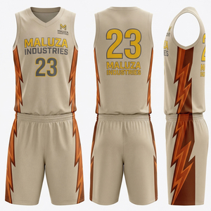 Ensemble de maillot et short d'entraînement de basketball personnalisé, respirant, vêtements de sport d'équipe MALUZA INDUSTRIES Elite - Product Image 6