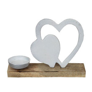 Silver Reindeer <b>Tealight</b> Holder Wooden Base Round Christmas Home Decoration 4 Glass Cups Dripless Unscented Indoor Use - Product Image 5