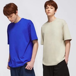 Camiseta de algodón grueso de 280 g para hombre, corte holgado, estilo urbano, 100 % hecha en EE. UU., con impresión de logotipo personalizado, tejido de punto, último diseño - Product Image 4