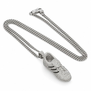 Factory Wholesale 18K Solid Gold Lab Grown Diamond Shoe Pendant Necklace Iced Out Hip Hop Jewelry for Men - Product Image 3