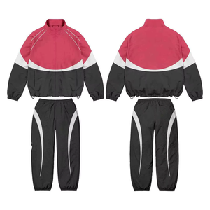 Ensemble coupe-vent personnalisé de haute qualité, ensemble deux pièces avec fermeture éclair, survêtement léger coupe-vent avec OEM - Product Image 4