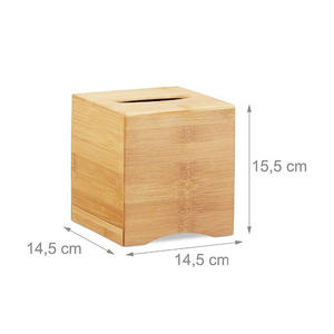 Porte-boîte à mouchoirs en bambou durable, boîte à mouchoirs en bois minimaliste pour la décoration de la maison, de la salle de bain et de l'hôtel - Product Image 2