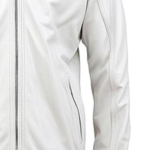 <b>Men</b> Genuine Leather <b>Jacket</b> Vintage Western Style Casual Zip Front Stand Collar Breathable Quick Dry Regular Fit Winter Outerwear - Product Image 6