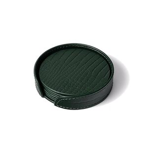 Premium Leather Coaster set of 6 for Dining <b>Table</b> Tea Coffee Mug Coasters Stylish <b>Table</b> <b>Protection</b> for Home Office - Product Image 1