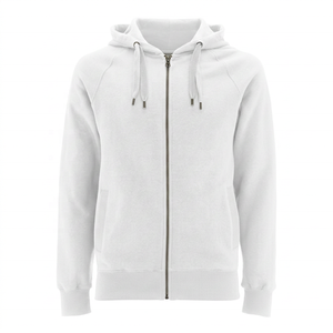 Men's Solid Color Hooded <b>Zipper</b> <b>Sweatshirt</b> Regular Fit Casual Knitted Cotton Hoodie Autumn Wear - Product Image 3