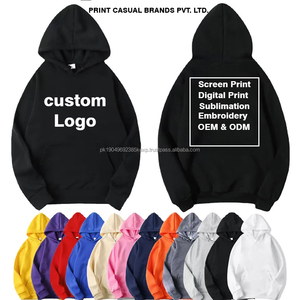 Ensembles de sweats à capuche vierges 80% coton 20% polyester de haute qualité pour hommes et femmes avec logo personnalisé et broderie Sweats à capuche - Product Image 3