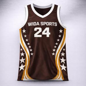 Maillots de basketball personnalisés OEM tendance pour hommes – Été, séchage rapide, anti-humidité, respirants, col en V, sans manches - Product Image 2