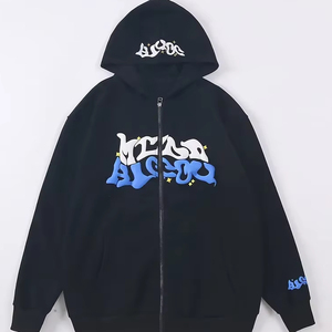 Vente directe d'usine, sweats à capuche avec impression en relief, nouvelle arrivée, vêtements d'extérieur, sweats à capuche en coton mélangé avec impression en relief - Product Image 1