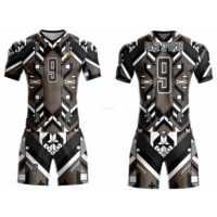 Prêt à Expédier Nouveau Style de Vêtements de Football Conception Personnalisée Uniforme de Football par Sublimation Kit de Jersey à Manches Courtes et Pantalon