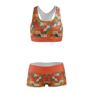 Conjunto Deportivo Personalizado para Mujer, Sublimado, Sujetador Deportivo y Pantalones Cortos, Ligero, de Secado Rápido, para Yoga, Ejercicio, Ropa Deportiva al por Mayor - Product Image 2