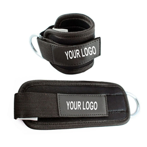 Sangles de cheville en néoprène noir de qualité supérieure pour la gym, sur mesure, respirantes, légères et ajustables, unisexe - Product Image 2