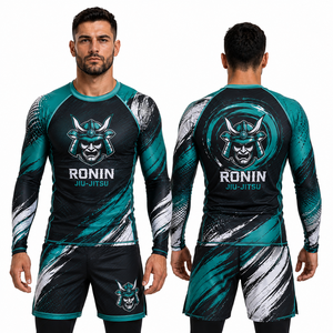 Rashguard de Jiu-Jitsu No-Gi à manches longues unisexe pour athlètes, en polyester et élasthanne, modèle 2026, vente en gros - Product Image 5