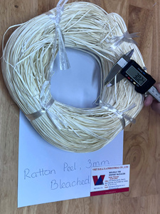 Vietnamese Bleached Round Edge Rattan Core Flat Rattan Split 2mm 2.5mm Cane Webbing <b>Material</b> for Garden Furniture Handicraft - Product Image 6