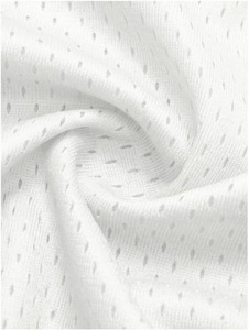Camiseta de malla blanca y rosa para mujer, número 25, cuello en V, manga corta, ajuste holgado, transpirable, informal, con decoración de estrellas - Product Image 3