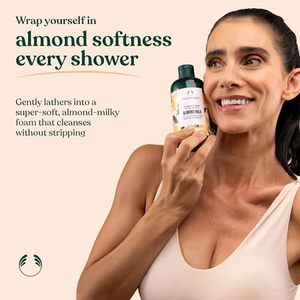 Crème de douche au lait d'amande Body Shop 250ml Vegan pour peaux sèches et sensibles Soin corporel doux et crémeux - Product Image 5