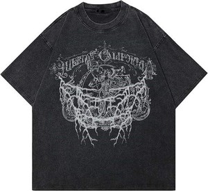 T-shirt d'été en coton tricoté pour homme Kivotech, imprimé DTG, col rond, coupe ample, respirant, écologique - Product Image 6