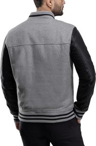 <b>Mens</b> Varsity <b>Jacket</b>, Letterman <b>Baseball</b> Bomber Casual <b>Jackets</b> <b>for</b> <b>men</b> - Product Image 3