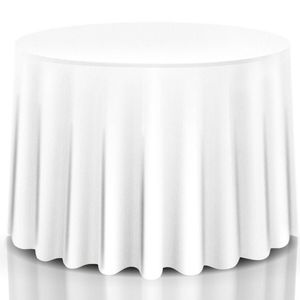 10-Piece Set 90-Inch Home Restaurant <b>Round</b> Tablecloth Durable Polyester <b>Cover</b> for Dining <b>Tables</b> - Product Image 1