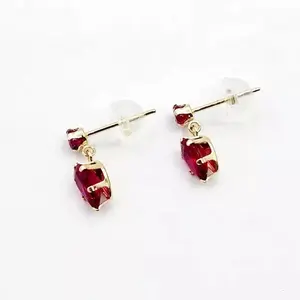 Modernos Pendientes de Dos Piedras en Forma de Lágrima, 1.00 CT, Corte Pera y Corte Brillante, con Circonita y Diamantes Engastados en Plata de Ley 925 - Product Image 5