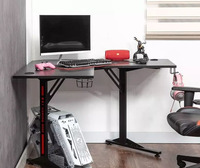 Bureau de jeu ergonomique en L pour l'e-sport, table d'ordinateur multifonctionnelle en forme de L pour joueurs, configuration de streaming, maison, chambre