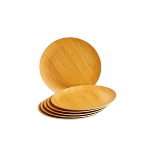 Assiette plate ronde en bois, design minimaliste fait main, couleur unie, vaisselle de style rustique, assiette de service en bois minimaliste - Product Image 1