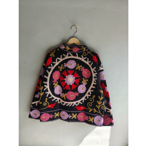 Indian Handmade Reversible Quilted Embroidery Jacket Unisex Premium Cotton Velvet Coat Button Perfect Winter <b>GIFT</b> <b>FOR</b> <b>HER</b> - Product Image 6