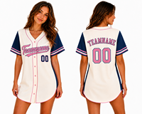 Maillot de baseball blanc pour femmes, col en V, manches courtes, nom de l'équipe, numéro imprimé, vêtements de sport respirants en polyester, coupe régulière