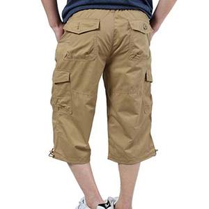 Pantalones Cortos Cargo para Hombre, Cintura Elástica, Lona Sólida, Logotipo Personalizado, Elásticos, Ligeros, Multibolsillos, Ecológicos, de Secado Rápido, para Exteriores, OEM, ODM - Product Image 2