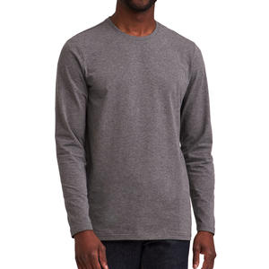 เสื้อยืดแขนยาวผู้ชายหรูหราขายส่ง ออกแบบลำลองตามสั่ง คอโอ ทรงโอเวอร์ไซส์ สตรีทแวร์ เสื้อยืดแขนยาว - Product Image 1