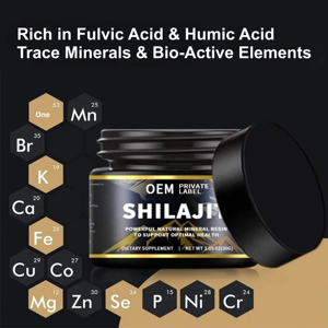 Résine de Shilajit de l'Himalaya en marque privée, 100% pure, avec 87% d'acide fulvique et des oligo-éléments pour la force et l'immunité - Product Image 3