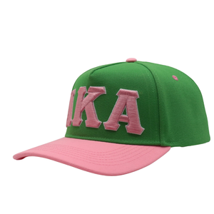 Gorra Snapback AKA Green Letters con Visera Rosa, Gorra de Béisbol Bordada, Ajustable, de Algodón, Estilo Casual y Urbano - Product Image 4