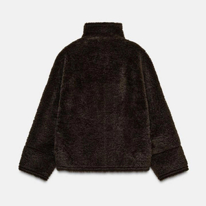 Chaqueta de Forro Polar Sherpa con Cremallera y 2 Bolsillos Delanteros, Abrigo Casual Cálido de Invierno para Hombre y Mujer, Venta al por Mayor, Pedido a Granel - Product Image 3