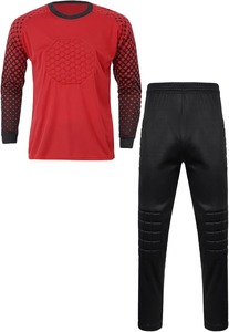 Conjunto de Uniforme de Portero de Fútbol Personalizado, Rojo y Negro, Acolchado, Manga Larga, Sublimado, para Hombres Adultos, Todas las Temporadas - Product Image 5