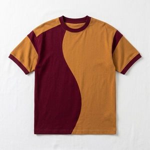 T-shirt athlétique pour homme, coupe ajustée, léger, respirant, motif ondulé, logo personnalisé, fabricant - Product Image 1