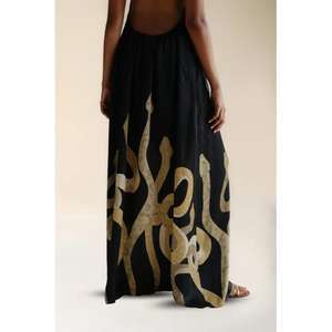 ชุดเดรสยาวผ้าไหมแท้ 100% ดีไซน์หรูหรา ลายงูมหัศจรรย์ งานฝีมือสัญลักษณ์แห่งการเกิดใหม่ ความตาย และความมรณะ รูปเงาชายหาด ปรับแต่งได้ - Product Image 3