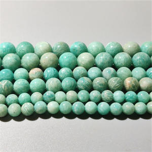 Perles en pierre d'amazonite naturelle de qualité supérieure, vente en gros, prix avantageux, perles en vrac pour bijoux femme - Product Image 5