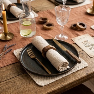 Wholesale Eco-Friendly Natural Wood Napkin Rings Handcrafted Solid Wood Serviette Holders for Sustainable Wedding & Hotel Table - Product Image 2
