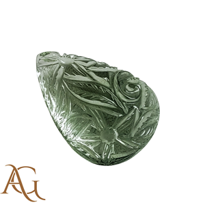 Cuarzo Amatista Verde Natural Tallado en Intaglio, Gema Suelta, Precio Mayorista de Fabricante para Fabricación de Joyas, Calibrado - Product Image 4