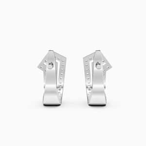 Boucles d'oreilles pendantes de luxe en acier inoxydable JEWELLERY PLANET, zircon taille coussin serti clos, design couronne bohème, unisexe, pour mariage - Product Image 2