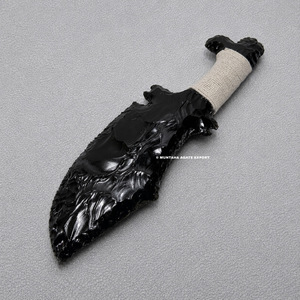 Meilleures ventes : Sculpture de poignard en obsidienne noire polie et sculptée à la main, de qualité supérieure, 10 pouces, forme libre, Art d'amour, Décoration de collection - Product Image 4