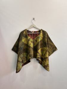 Top Kantha vintage hecho a mano en India, top tie-dye extragrande, top bohemio para mujer, nuevo top corto para mujer - Product Image 2