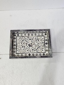 Bandeja Otomana Hecha a Mano con Incrustaciones de Hueso para Decoración de Sala de Estar - Product Image 5