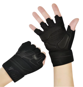 Gants de musculation personnalisés avec logo, demi-doigts, en polyester, antidérapants, durables, pour la salle de sport et les sports, unisexe - Product Image 6