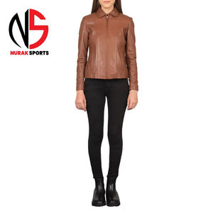 Chaqueta de Cuero Genuino para Mujer, Impermeable, de Primera Calidad, Diseño y Color Totalmente Personalizables, Chaquetas para Mujer en Nurak - Product Image 5
